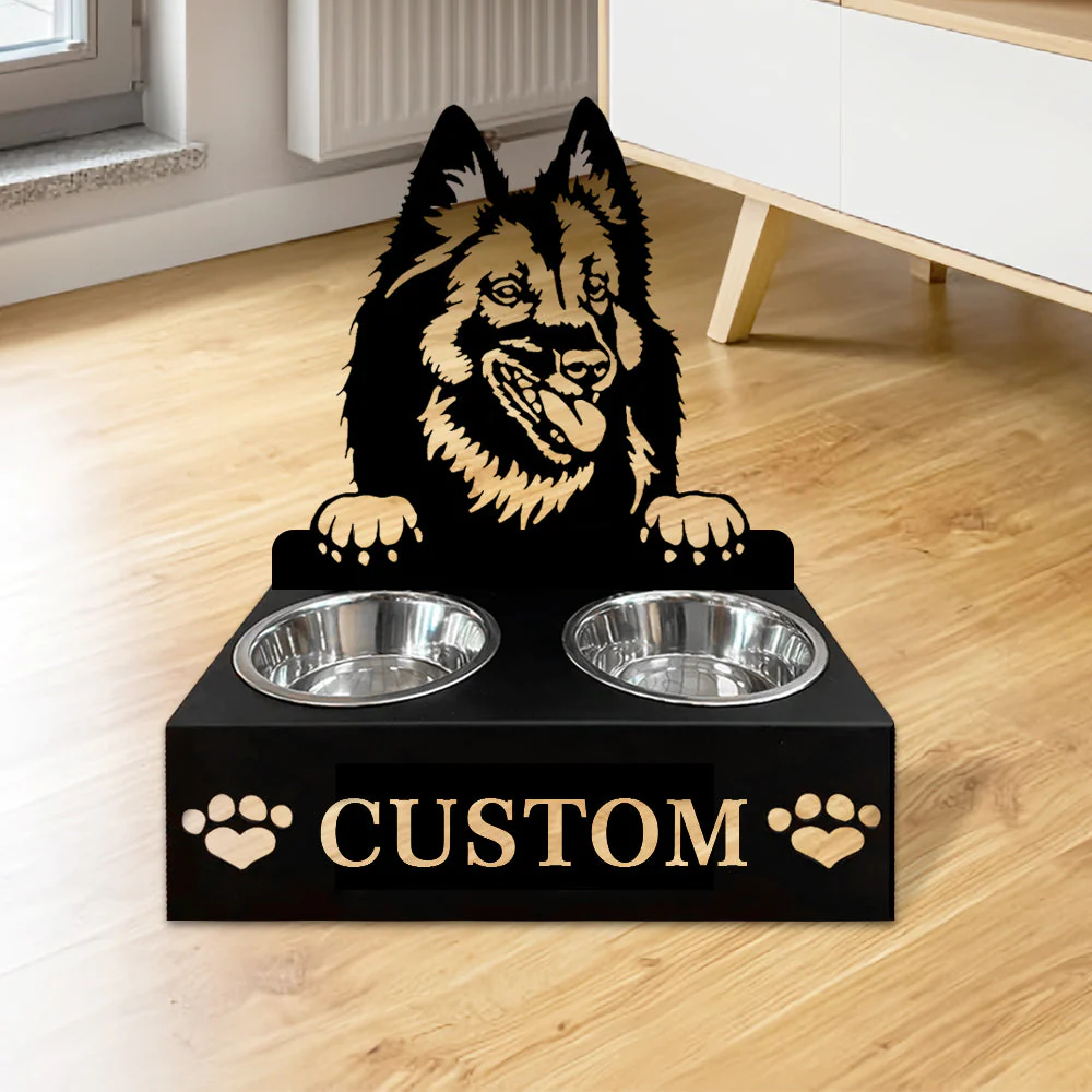 Nom Personnalisé pour Chien Tervuren Belge Porte-Gamelle pour Animaux