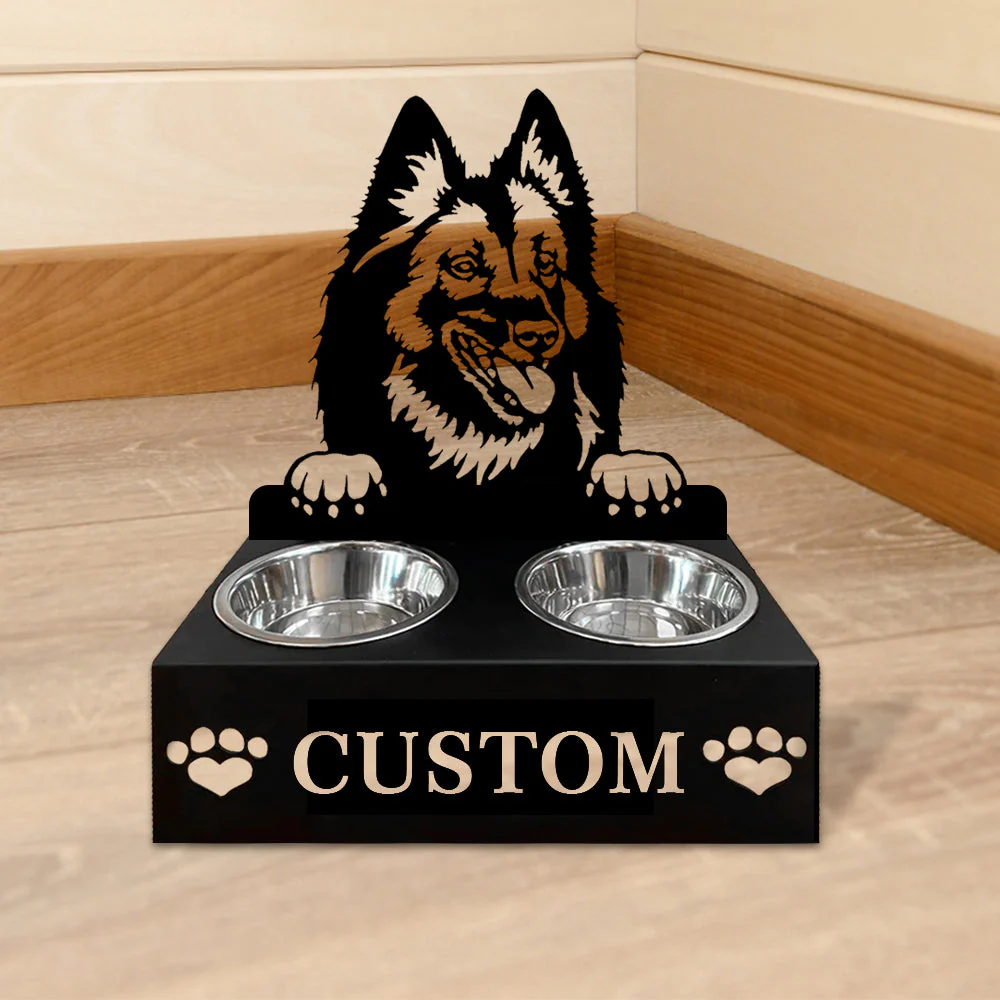 Nom Personnalisé pour Chien Tervuren Belge Porte-Gamelle pour Animaux - Image 5