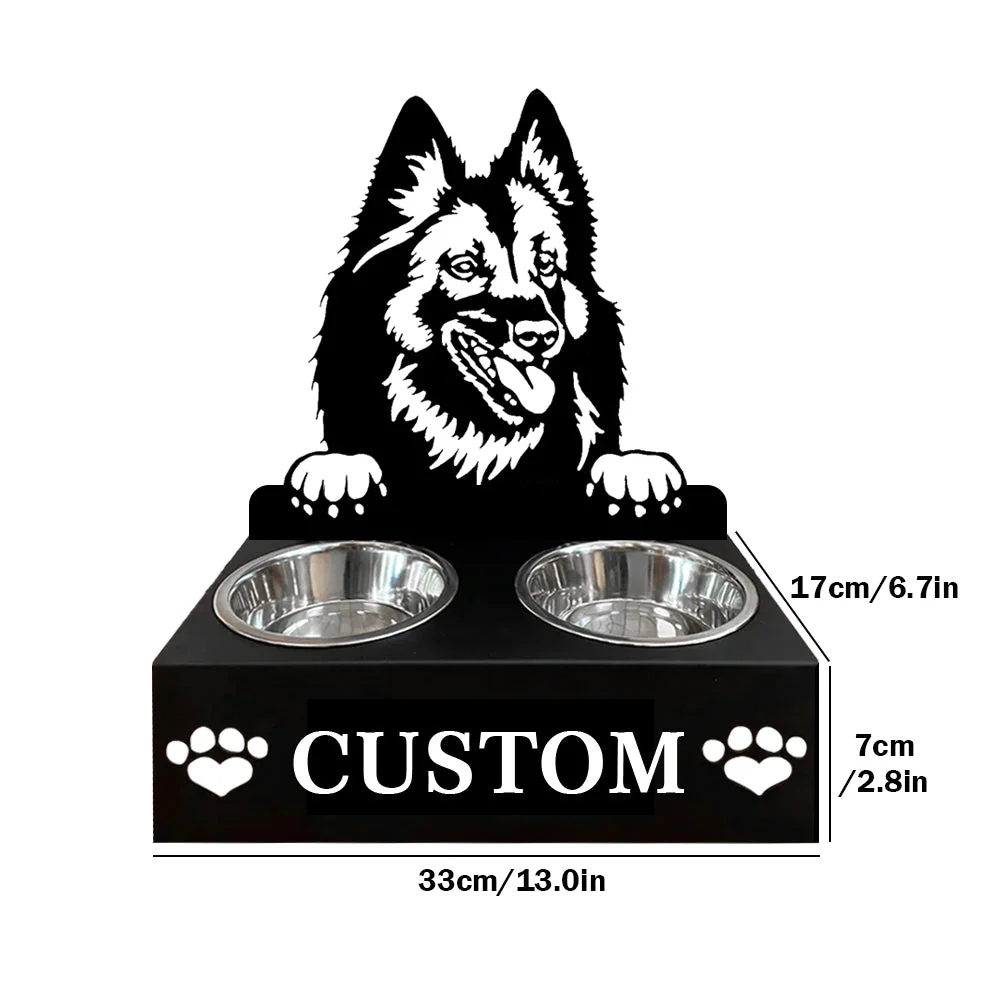 Nom Personnalisé pour Chien Tervuren Belge Porte-Gamelle pour Animaux - Image 7