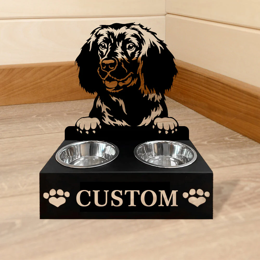 Nom Personnalisé pour Chien Water Spaniel Porte-Gamelle pour Animaux - Image 5
