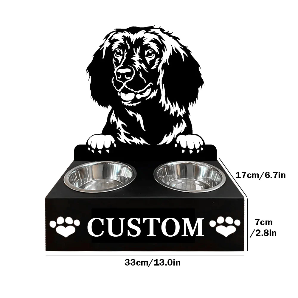 Nom Personnalisé pour Chien Water Spaniel Porte-Gamelle pour Animaux - Image 7