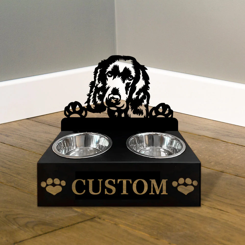 Nom Personnalisé pour Cocker Anglais Porte-Gamelle pour Animaux - Image 4