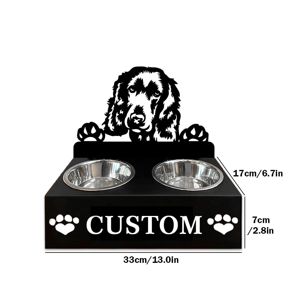 Nom Personnalisé pour Cocker Anglais Porte-Gamelle pour Animaux - Image 7