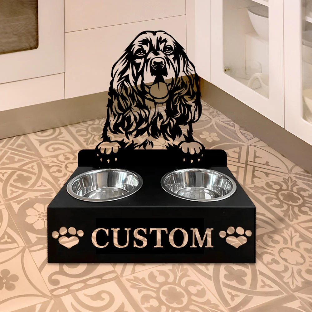 Nom Personnalisé pour Cocker Spaniel Porte-Gamelle pour Animaux - Image 6