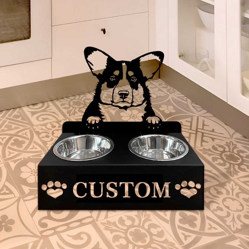 Nom Personnalisé pour Corgi Porte-Gamelle pour Animaux - Image 4