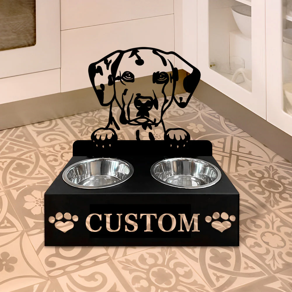 Nom Personnalisé pour Dalmatien Porte-Gamelle pour Animaux - Image 6