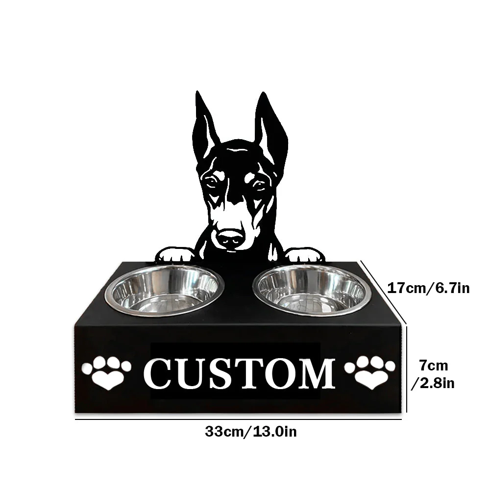 Nom Personnalisé pour Doberman Pinscher Porte-Gamelle pour Animaux - Image 7