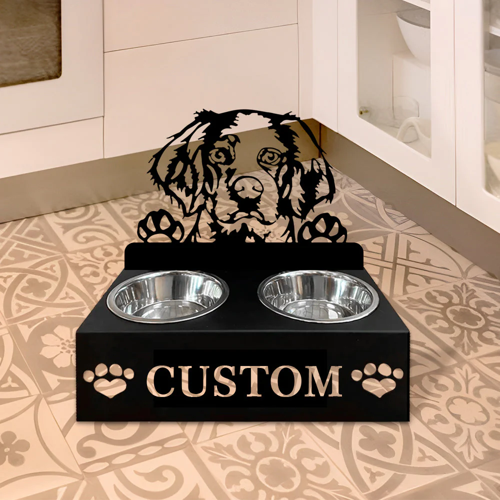 Nom Personnalisé pour Épagneul Breton Porte-Gamelle pour Animaux - Image 6