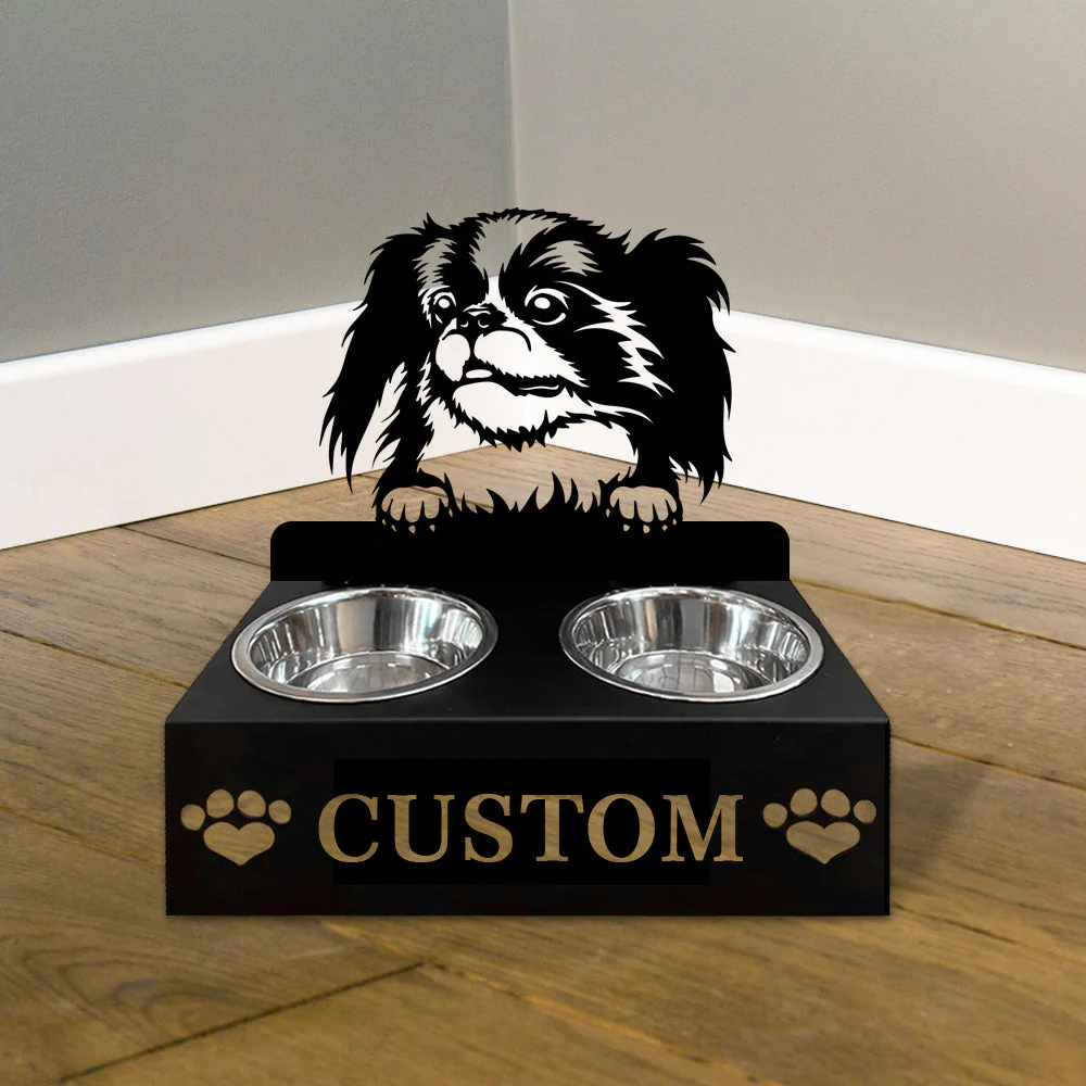 Nom Personnalisé pour Épagneul Japonais Porte-Gamelle pour Animaux - Image 4