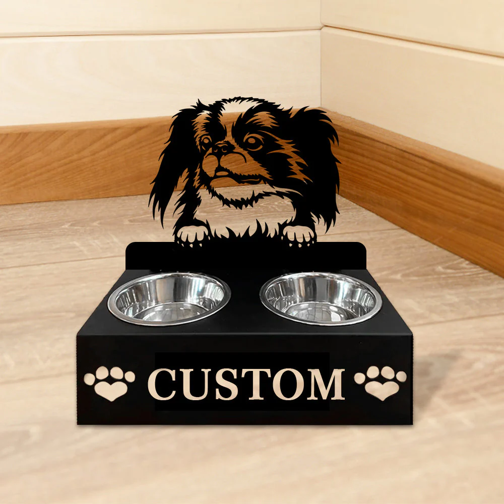 Nom Personnalisé pour Épagneul Japonais Porte-Gamelle pour Animaux - Image 5
