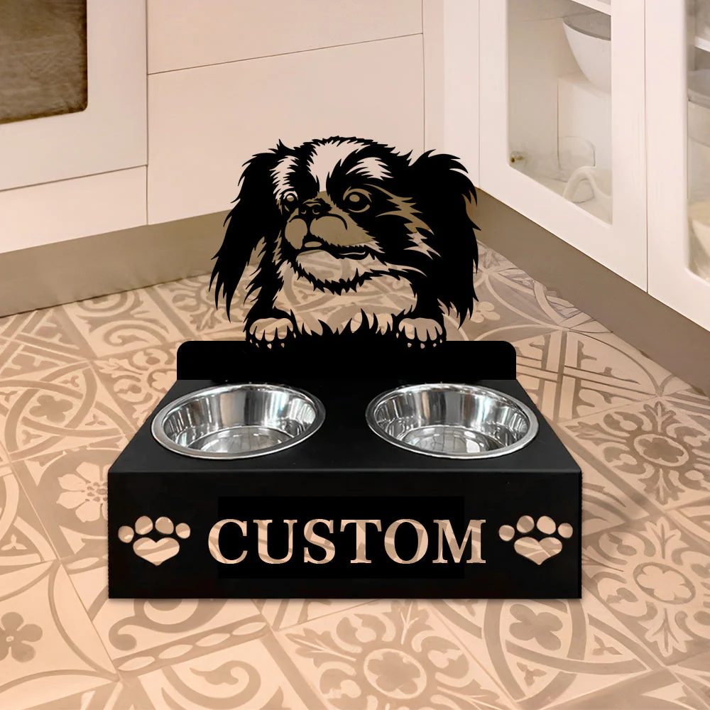 Nom Personnalisé pour Épagneul Japonais Porte-Gamelle pour Animaux - Image 6