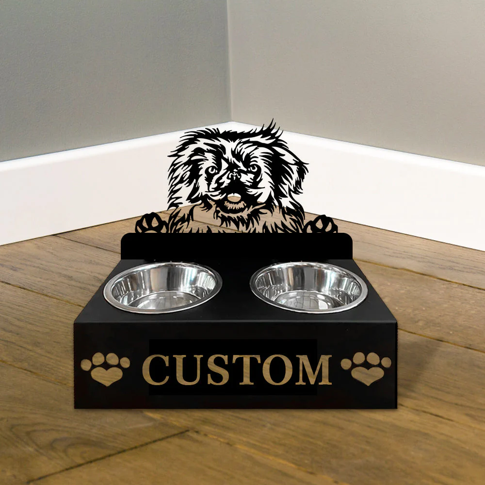 Nom Personnalisé pour Épagneul Pekingois Porte-Gamelle pour Animaux - Image 4