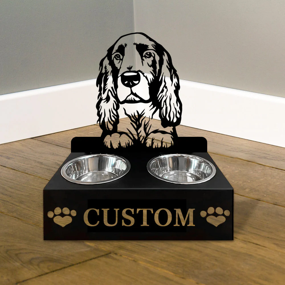 Nom Personnalisé pour Field Spaniel Porte-Gamelle pour Animaux - Image 2