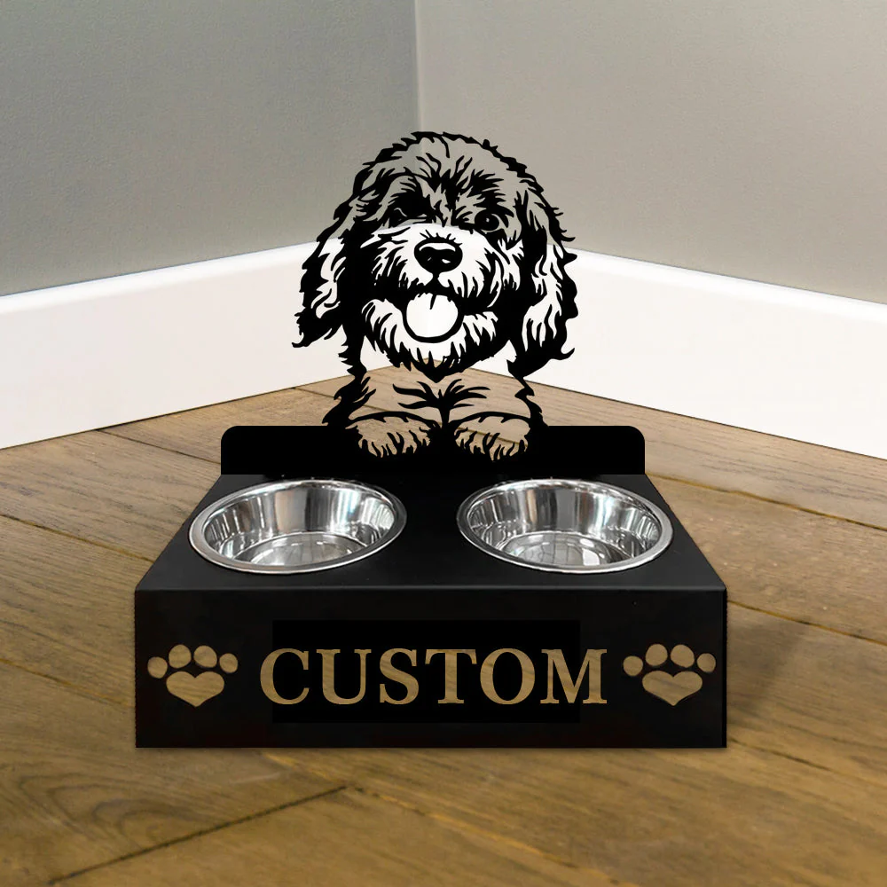 Nom Personnalisé pour Golden Doodle Porte-Gamelle pour Animaux - Image 4
