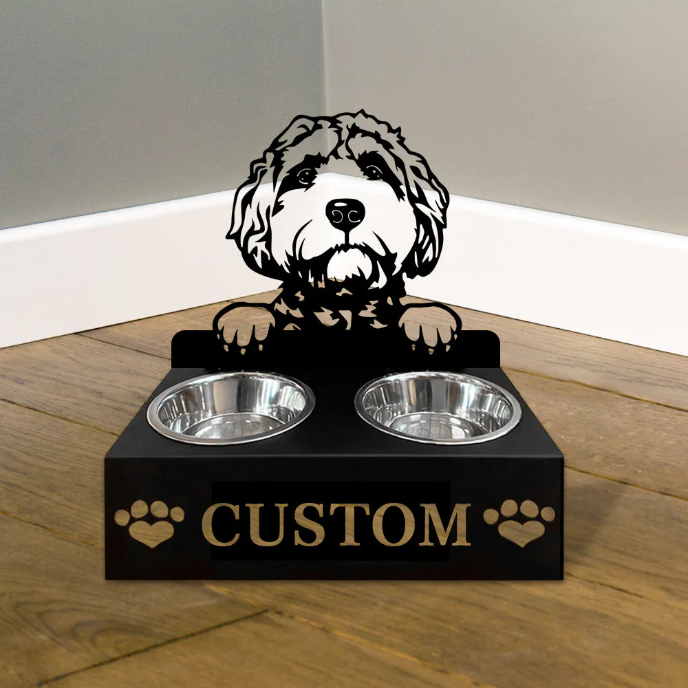 Nom Personnalisé pour Golden Doodle Porte-Gamelle pour Animaux - Image 4