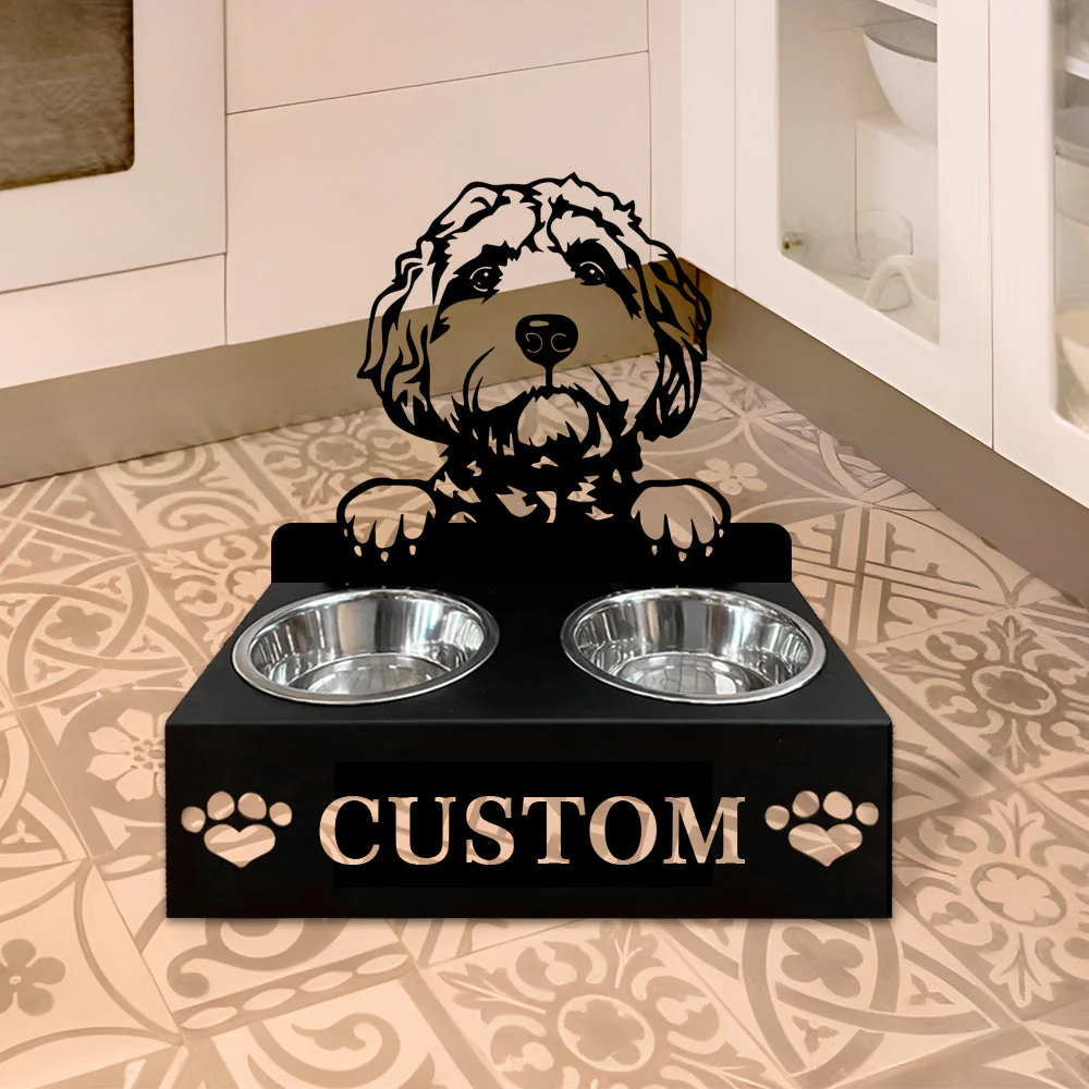 Nom Personnalisé pour Golden Doodle Porte-Gamelle pour Animaux - Image 6