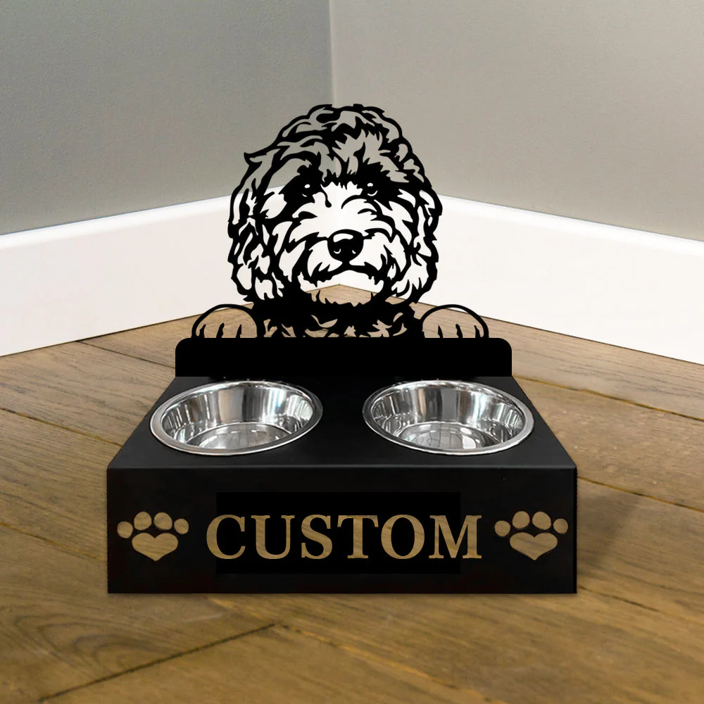 Nom Personnalisé pour Golden Doodle Porte-Gamelle pour Animaux - Image 4
