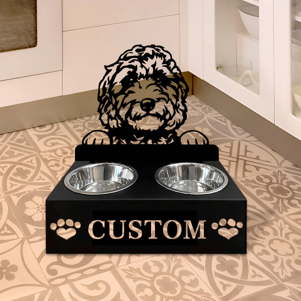 Nom Personnalisé pour Golden Doodle Porte-Gamelle pour Animaux - Image 6