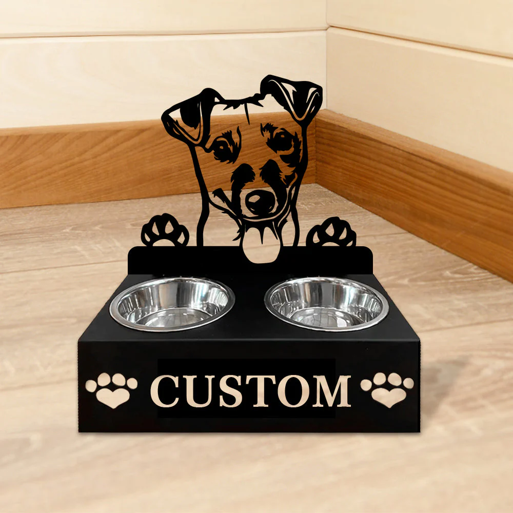 Nom Personnalisé pour Jack Russell Terrier Porte-Gamelle pour Animaux - Image 5