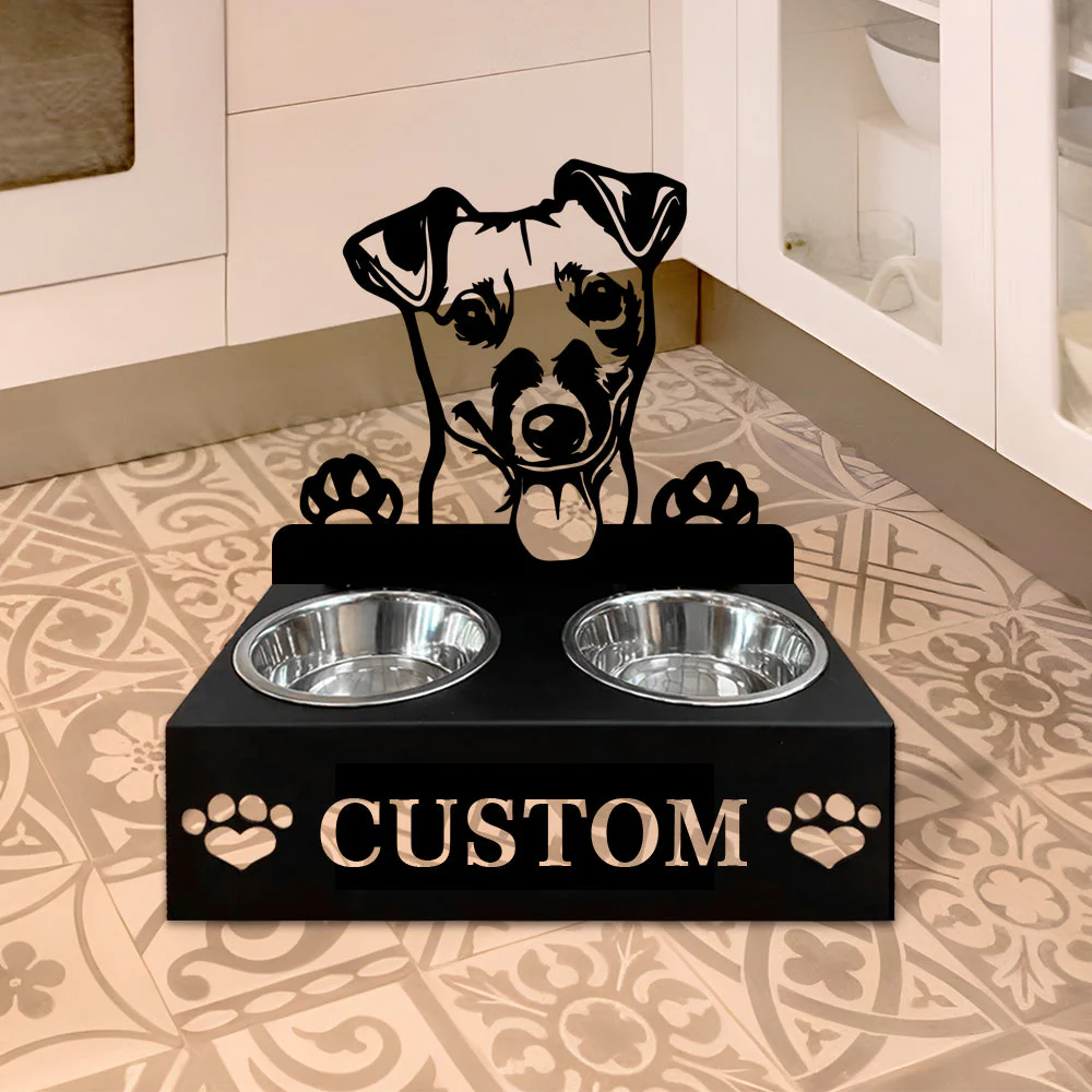 Nom Personnalisé pour Jack Russell Terrier Porte-Gamelle pour Animaux - Image 6