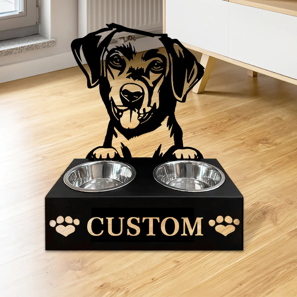 Nom Personnalisé pour Labrador Porte-Gamelle pour Animaux - Image 4