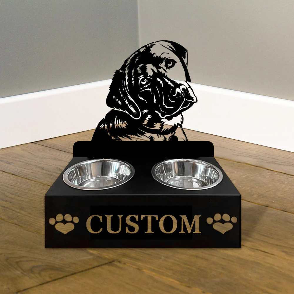Nom Personnalisé pour Labrador Retriever Porte-Gamelle pour Animaux - Image 4