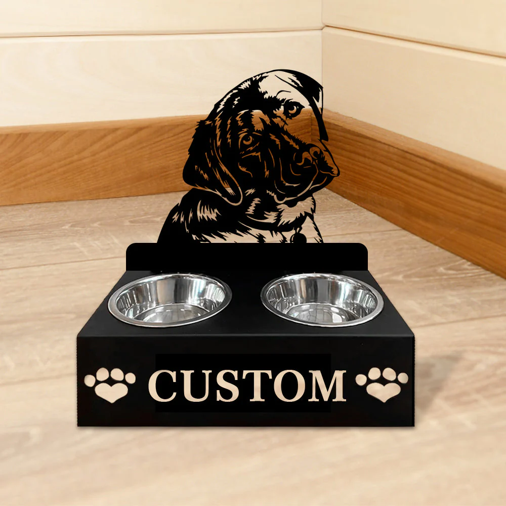 Nom Personnalisé pour Labrador Retriever Porte-Gamelle pour Animaux - Image 5