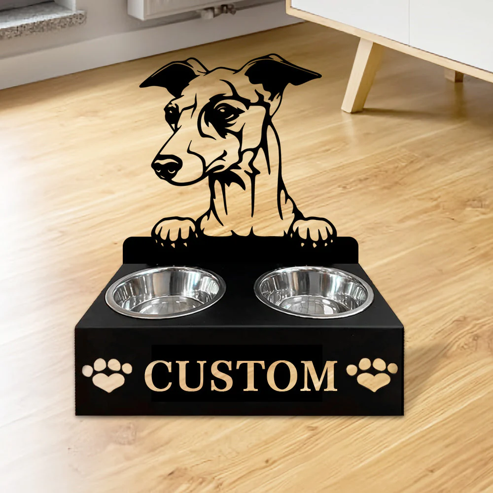 Nom Personnalisé pour Lévrier Porte-Gamelle pour Animaux - Image 2