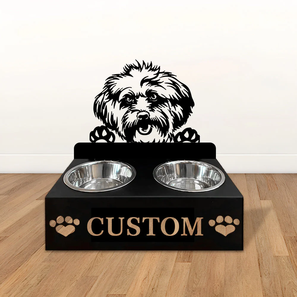 Nom Personnalisé pour Lhasa Apso Porte-Gamelle pour Animaux - Image 2