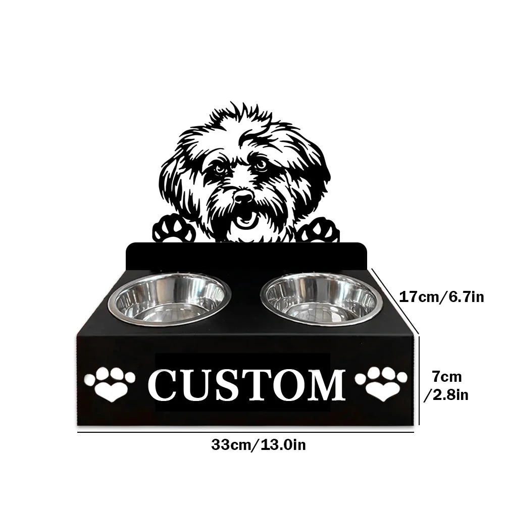 Nom Personnalisé pour Lhasa Apso Porte-Gamelle pour Animaux - Image 7