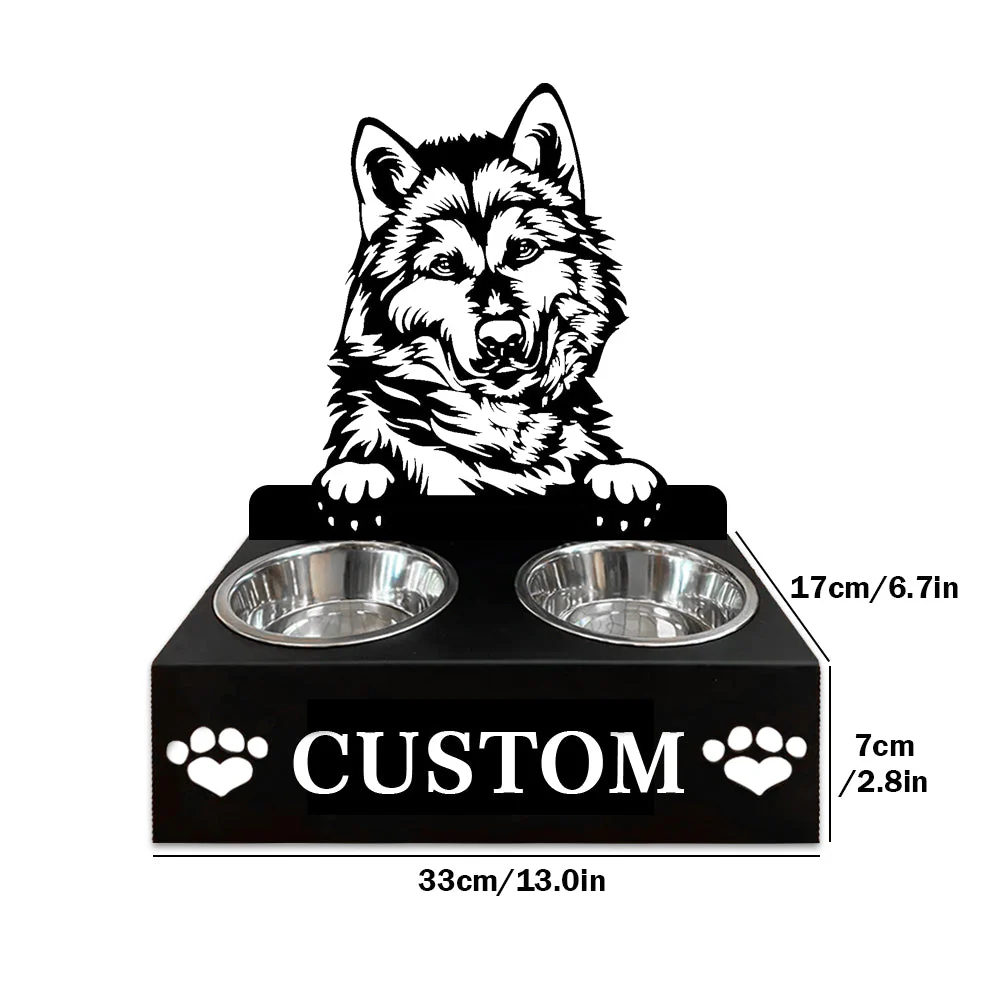 Nom Personnalisé pour Malamute de l'Alaska Porte-Gamelle pour Animaux - Image 7