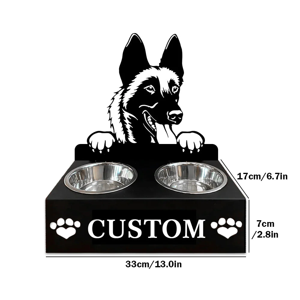 Nom Personnalisé pour Malinois Porte-Gamelle pour Animaux - Image 7