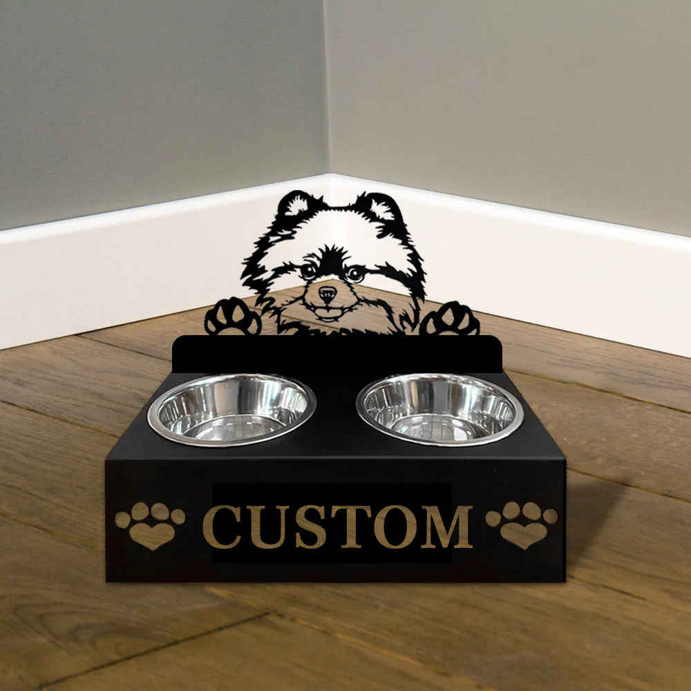 Nom Personnalisé pour Poméranien Porte-Gamelle pour Animaux - Image 4