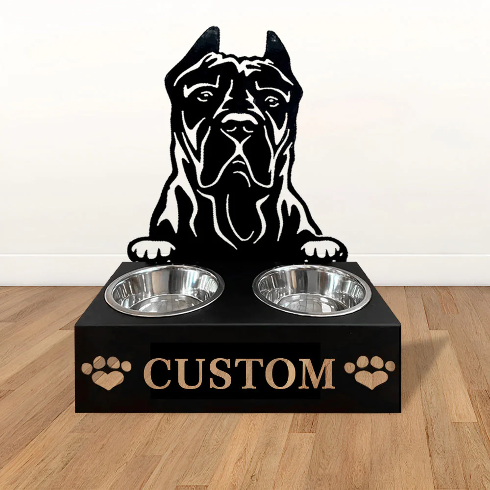 Nom Personnalisé pour Presa Canario Porte-Gamelle pour Animaux - Image 2
