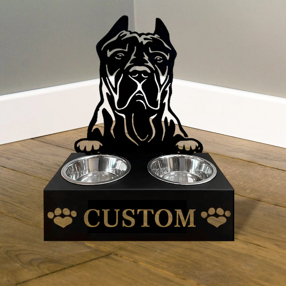 Nom Personnalisé pour Presa Canario Porte-Gamelle pour Animaux - Image 5