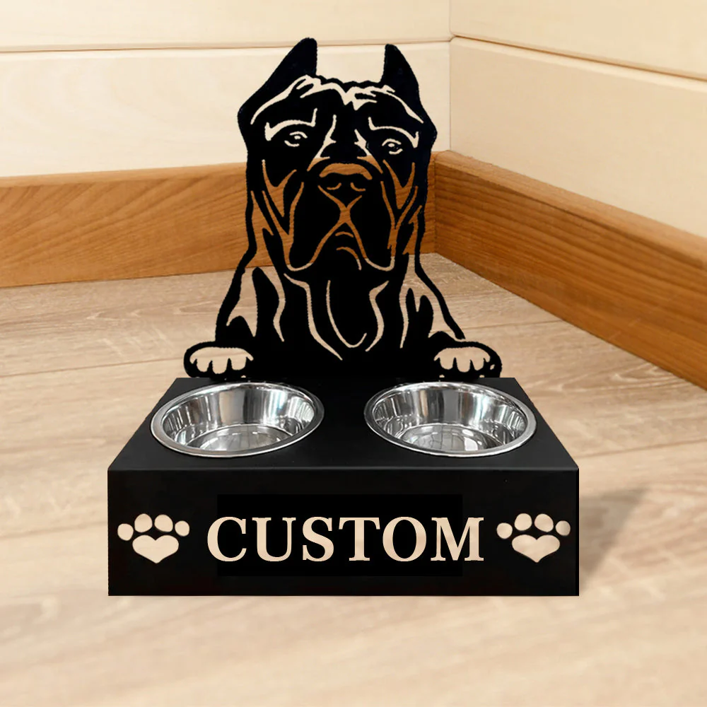 Nom Personnalisé pour Presa Canario Porte-Gamelle pour Animaux - Image 6