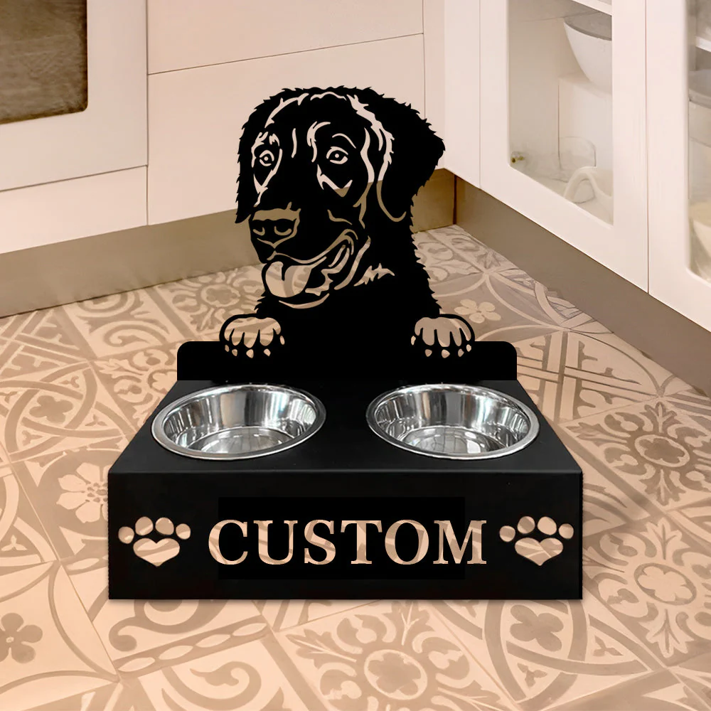Nom Personnalisé pour Retriever à Poil Bouclé Porte-Gamelle pour Animaux - Image 6