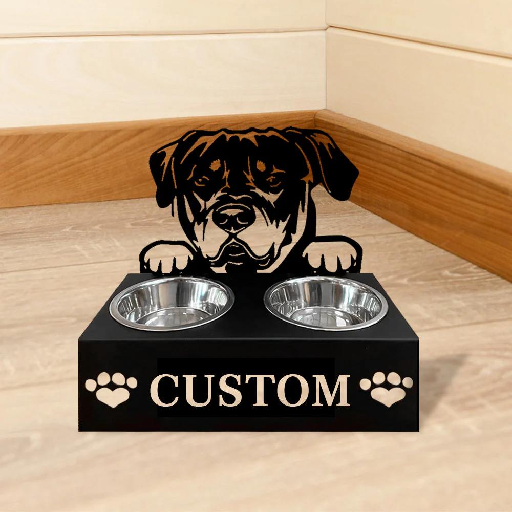 Nom Personnalisé pour Rottweiler Porte-Gamelle pour Animaux - Image 6