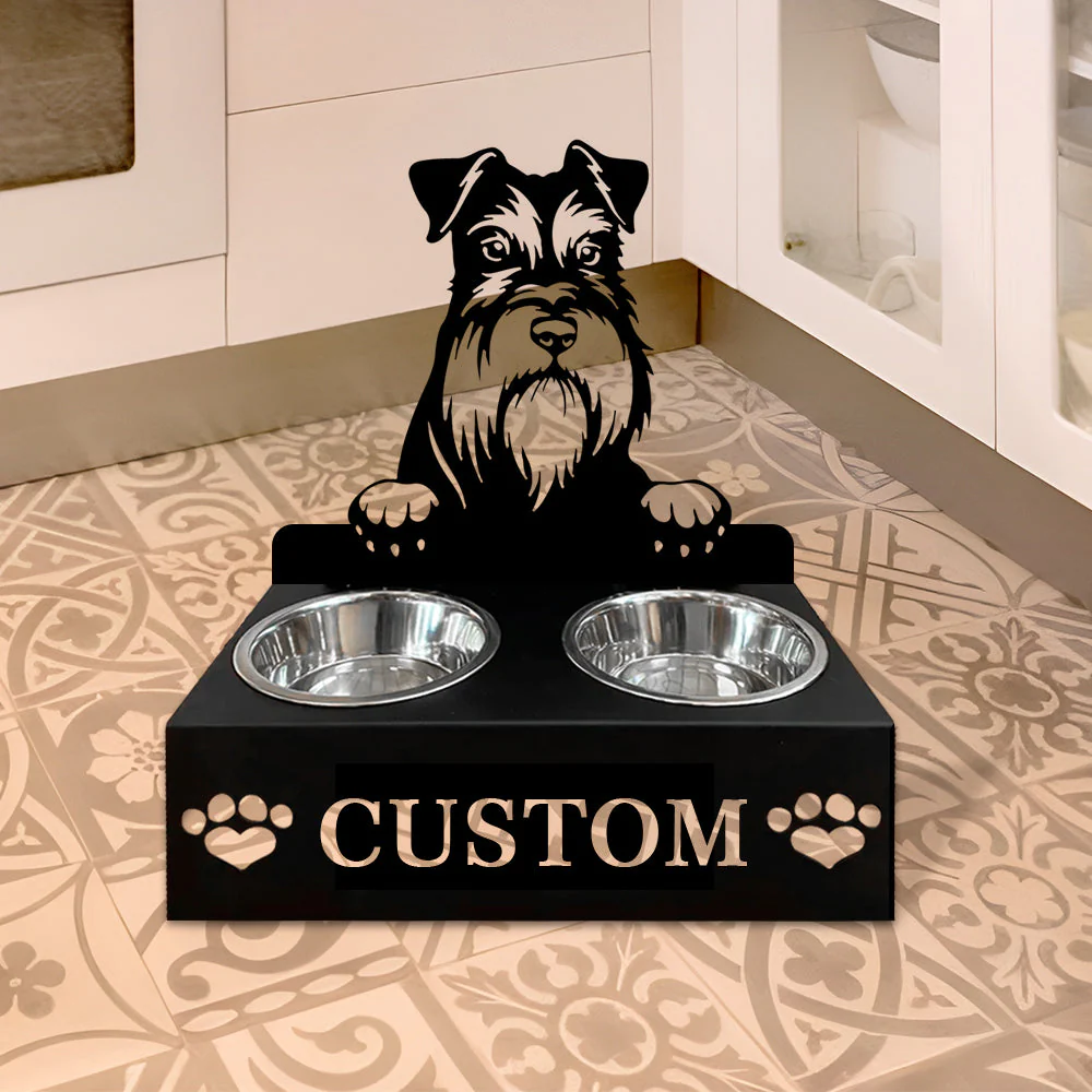 Nom Personnalisé pour Schnauzer Nain Porte-Gamelle pour Animaux - Image 6