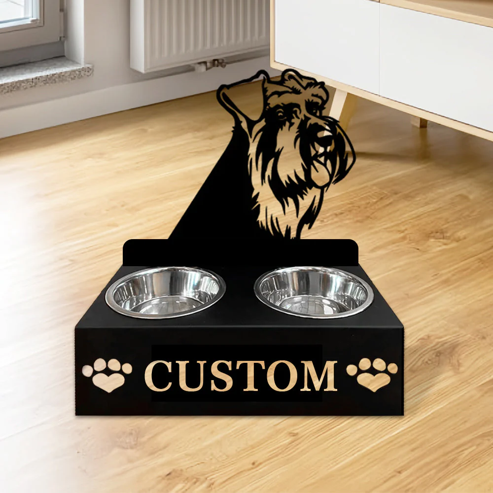 Nom Personnalisé pour Schnauzer Porte-Gamelle pour Animaux - Image 4