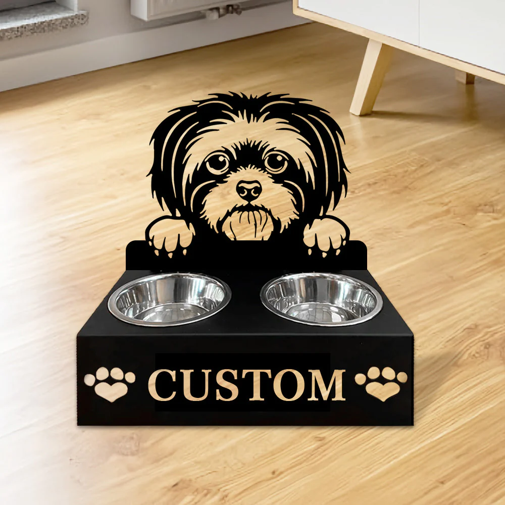 Nom Personnalisé pour Shih Tzu Porte-Gamelle pour Animaux