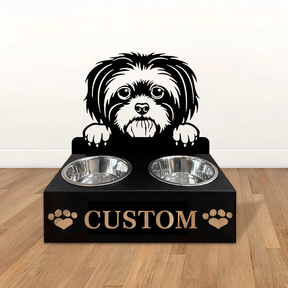 Nom Personnalisé pour Shih Tzu Porte-Gamelle pour Animaux - Image 2