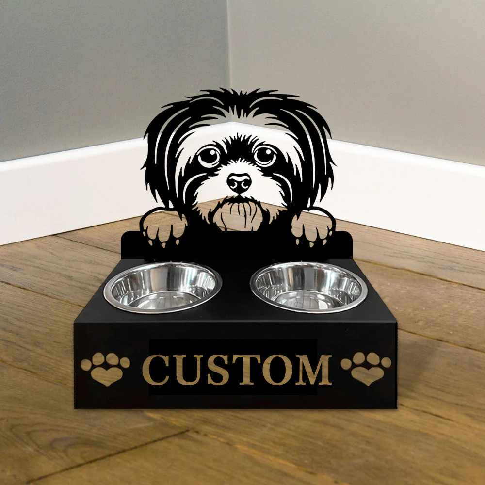 Nom Personnalisé pour Shih Tzu Porte-Gamelle pour Animaux - Image 4