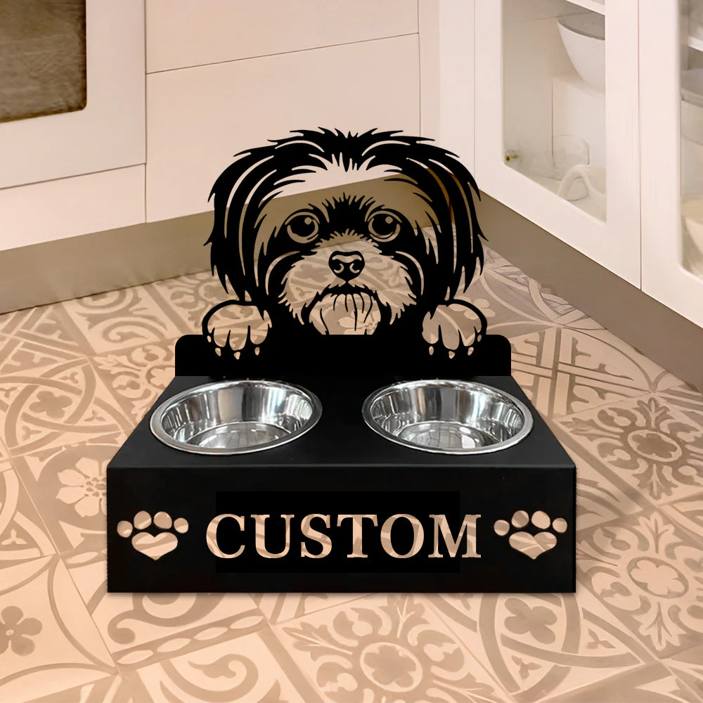 Nom Personnalisé pour Shih Tzu Porte-Gamelle pour Animaux - Image 6