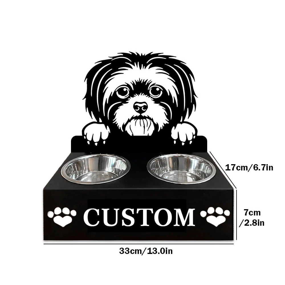Nom Personnalisé pour Shih Tzu Porte-Gamelle pour Animaux - Image 7