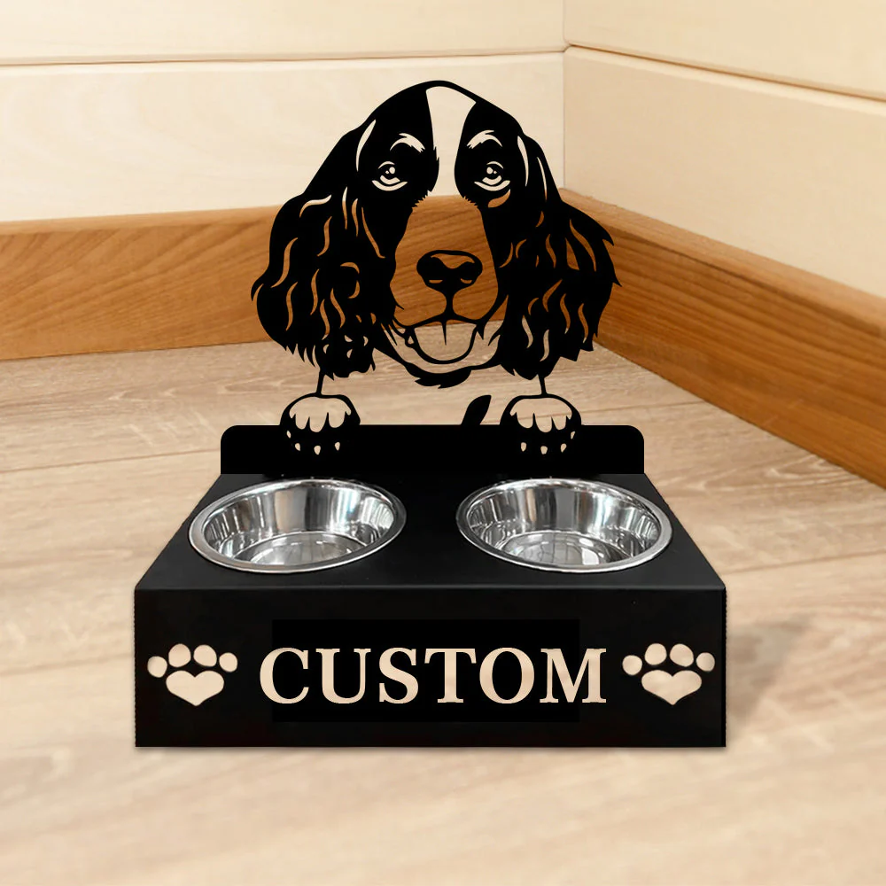 Nom Personnalisé pour Springer Spaniel Porte-Gamelle pour Animaux - Image 5