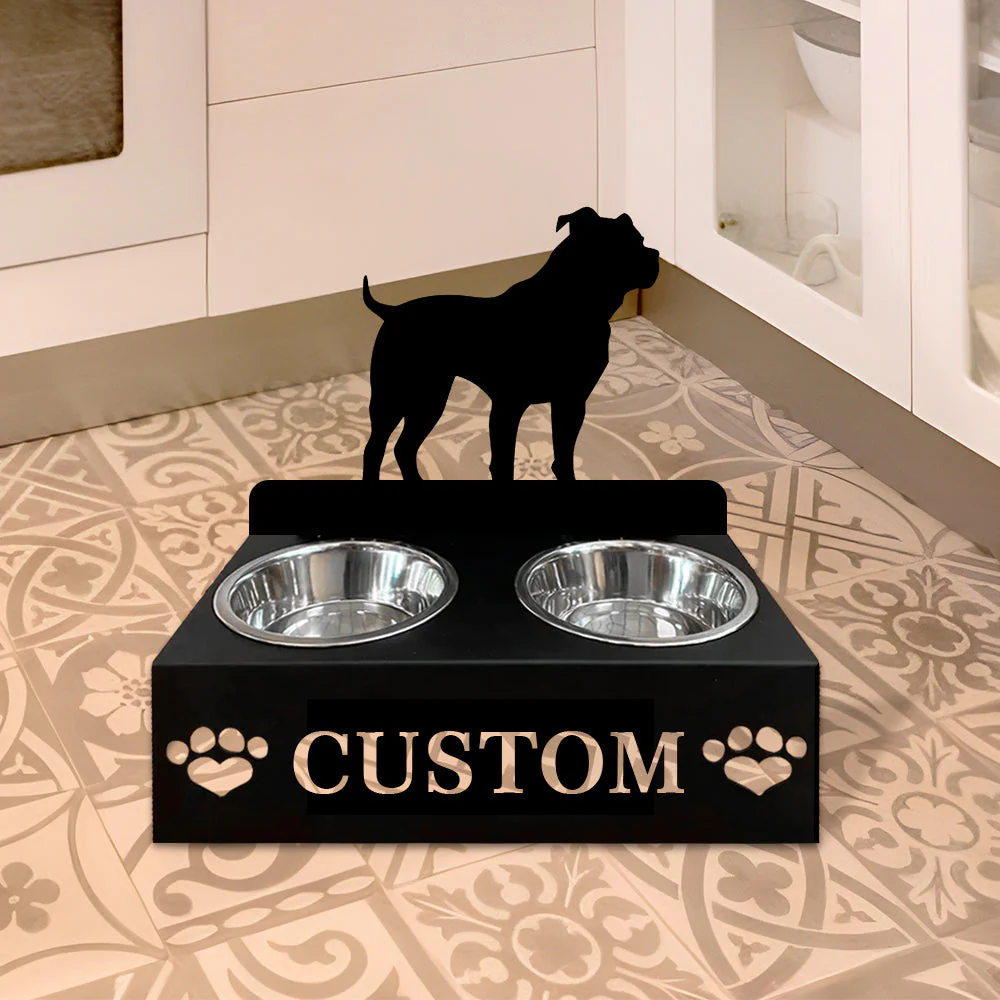 Nom Personnalisé pour Staffordshire Bull Terrier Porte-Gamelle pour Animaux - Image 6