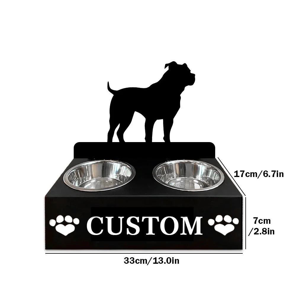 Nom Personnalisé pour Staffordshire Bull Terrier Porte-Gamelle pour Animaux - Image 7