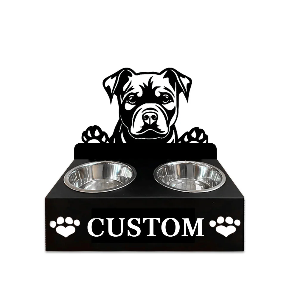 Nom Personnalisé pour Staffordshire Bull Terrier Porte-Gamelle pour Animaux - Image 7