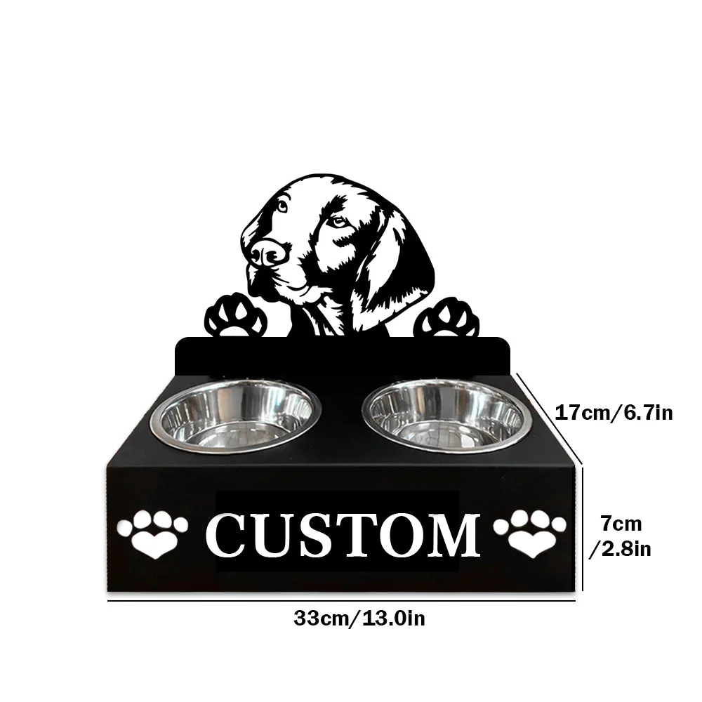 Nom Personnalisé pour Vizsla Hongrois Porte-Gamelle pour Animaux - Image 7